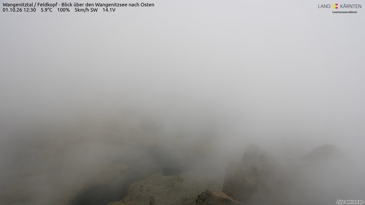 Archiv Foto Webcam Feldkopf - Blick über den Wangenitzsee nach Osten
