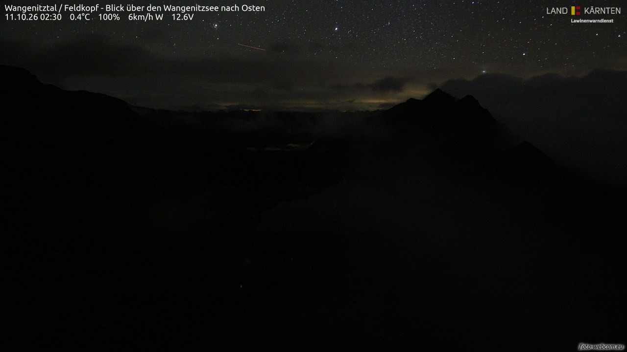 Archiv Foto Webcam Feldkopf - Blick über den Wangenitzsee nach Osten