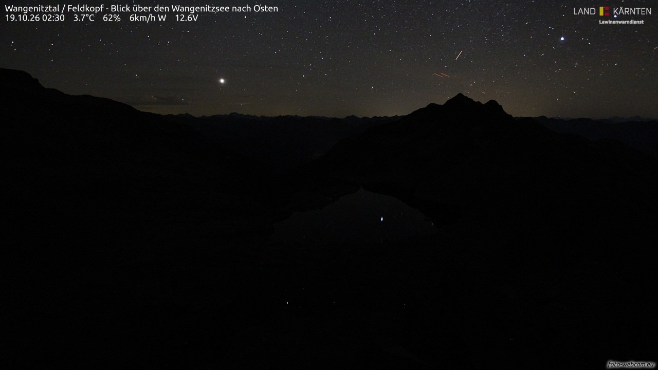 Archiv Foto Webcam Feldkopf - Blick über den Wangenitzsee nach Osten