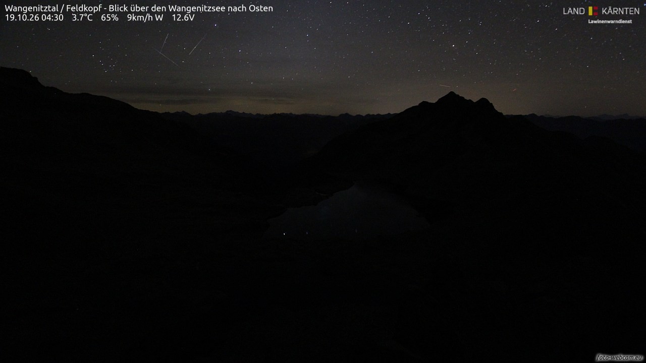 Archiv Foto Webcam Feldkopf - Blick über den Wangenitzsee nach Osten