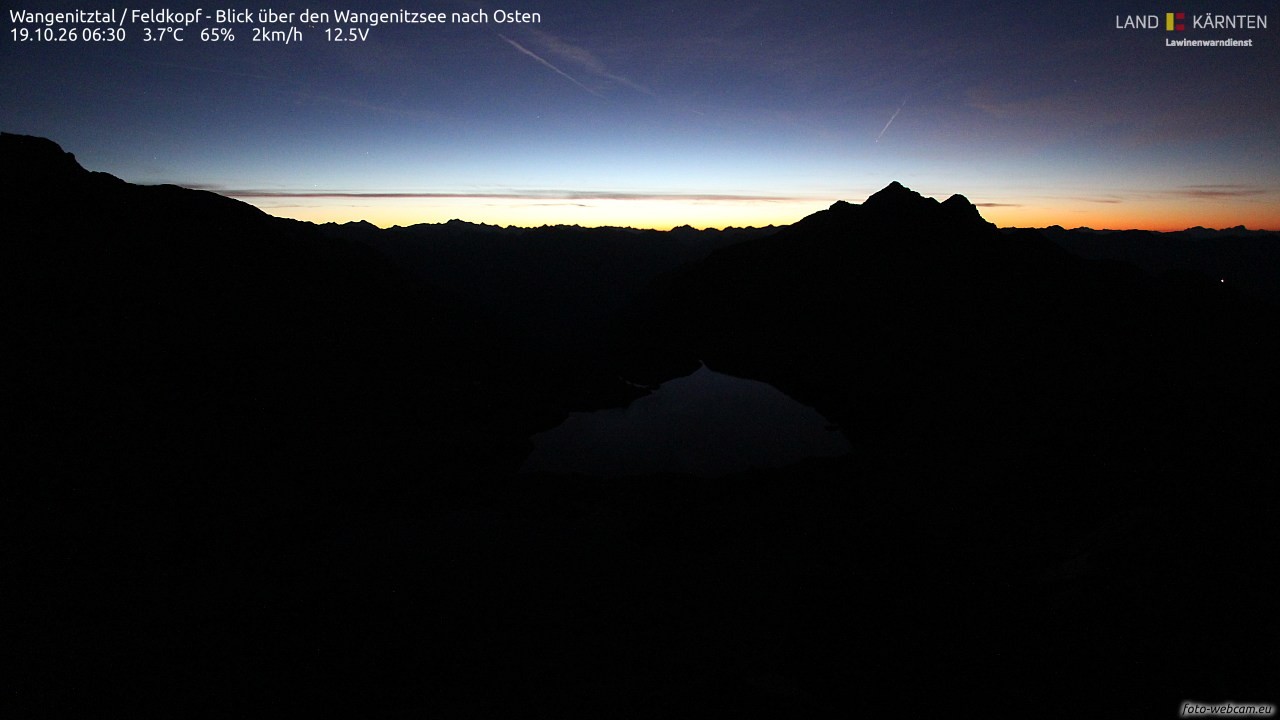 Archiv Foto Webcam Feldkopf - Blick über den Wangenitzsee nach Osten
