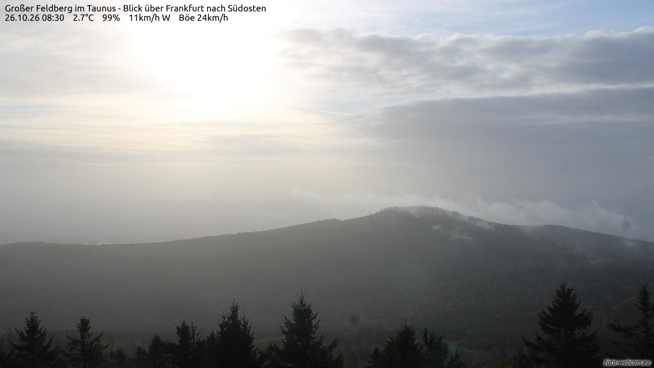 Archiv Foto Webcam Großer Feldberg im Taunus