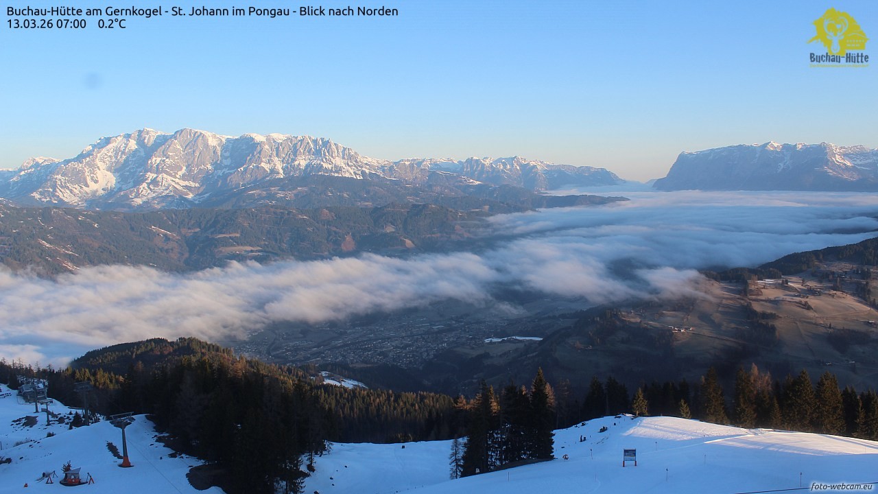 Archived image Webcam Gernkogel - View to the North