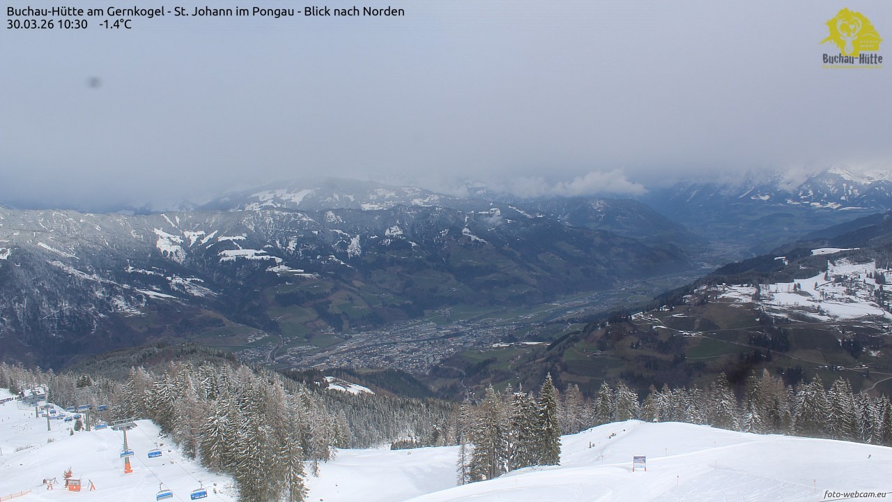 Archived image Webcam Gernkogel - View to the North