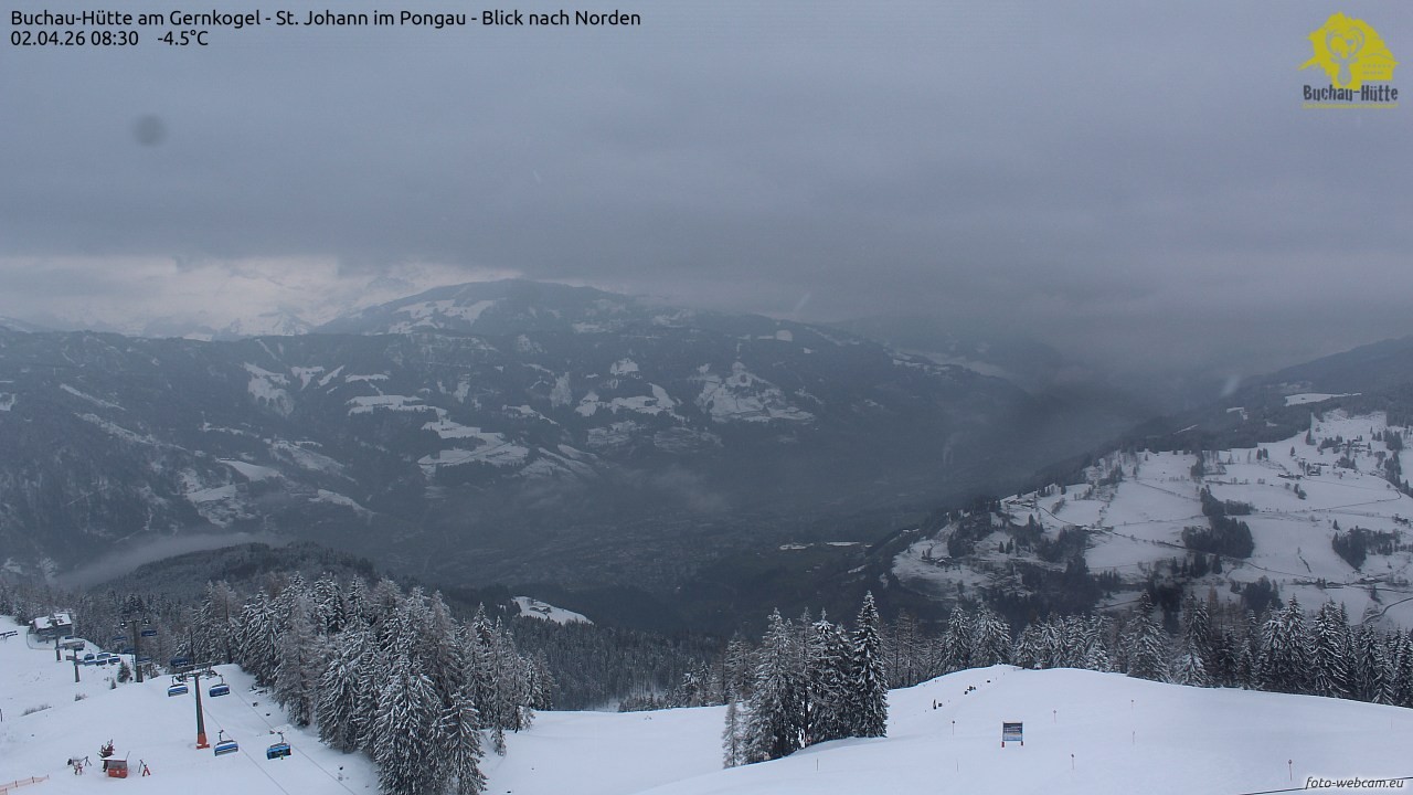 Archiv Foto Webcam Buchau-Hütte am Gernkogel - St. Johann