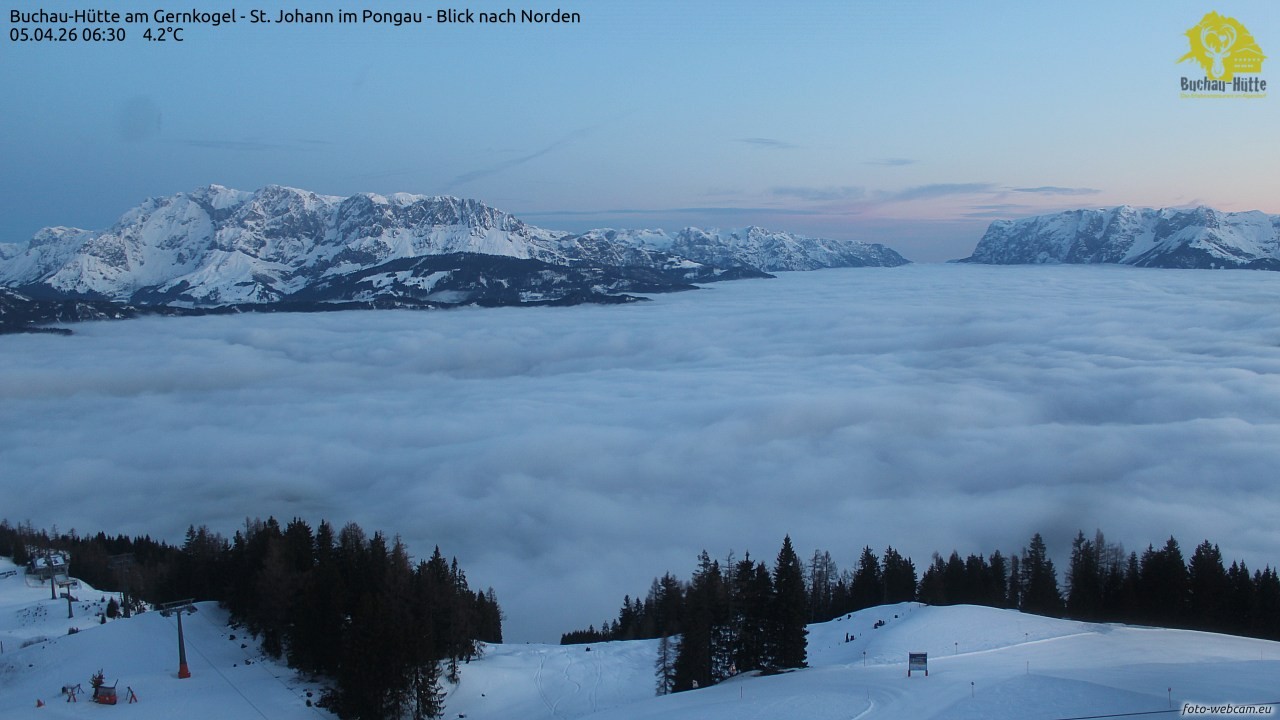 Archiv Foto Webcam Buchau-Hütte am Gernkogel - St. Johann