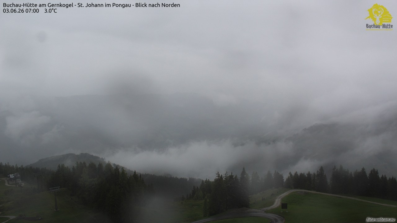 Archiv Foto Webcam Buchau-Hütte am Gernkogel - St. Johann
