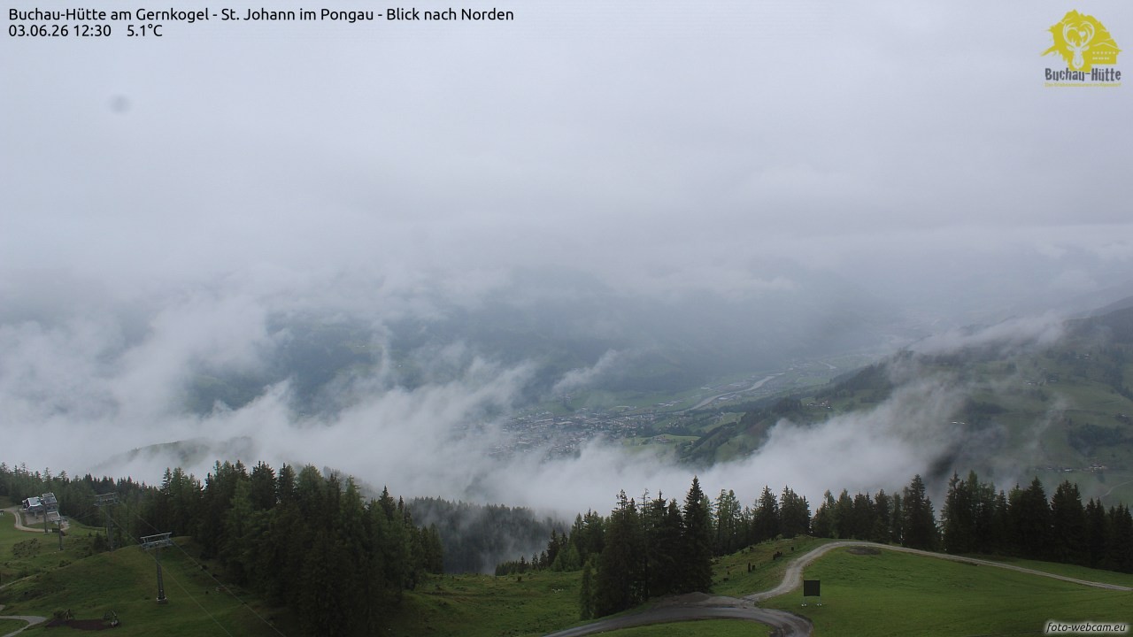 Archiv Foto Webcam Buchau-Hütte am Gernkogel - St. Johann