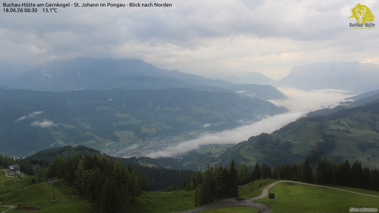 Archiv Foto Webcam Buchau-Hütte am Gernkogel - St. Johann