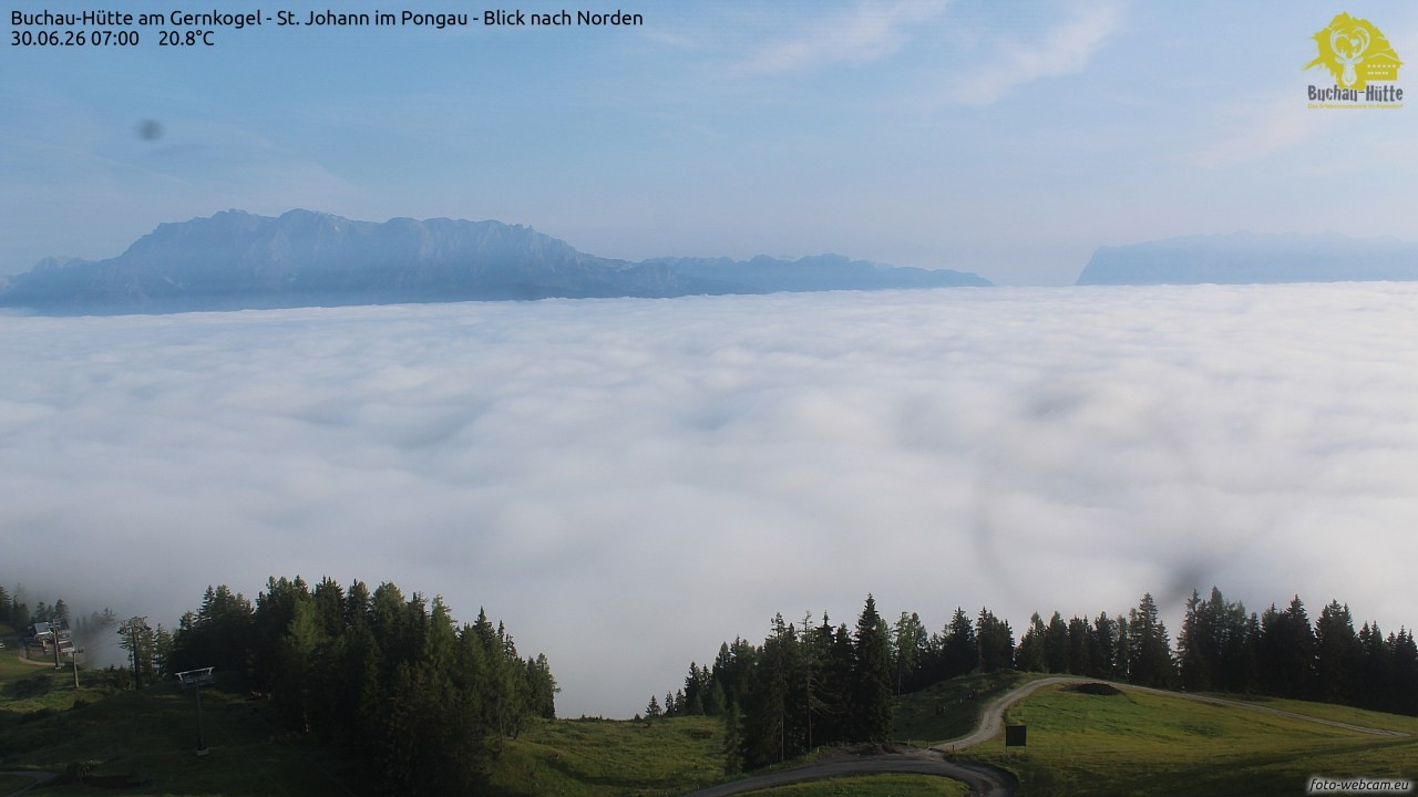 Archiv Foto Webcam Buchau-Hütte am Gernkogel - St. Johann