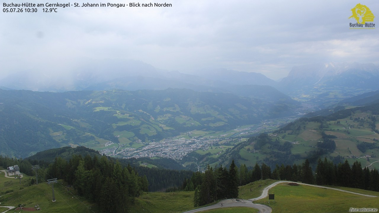 Archived image Webcam Gernkogel - View to the North