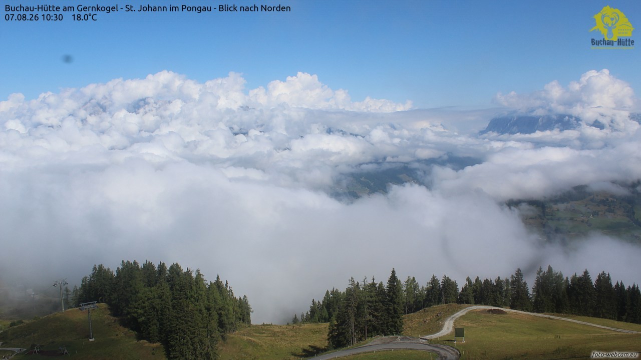 Archiv Foto Webcam Buchau-Hütte am Gernkogel - St. Johann