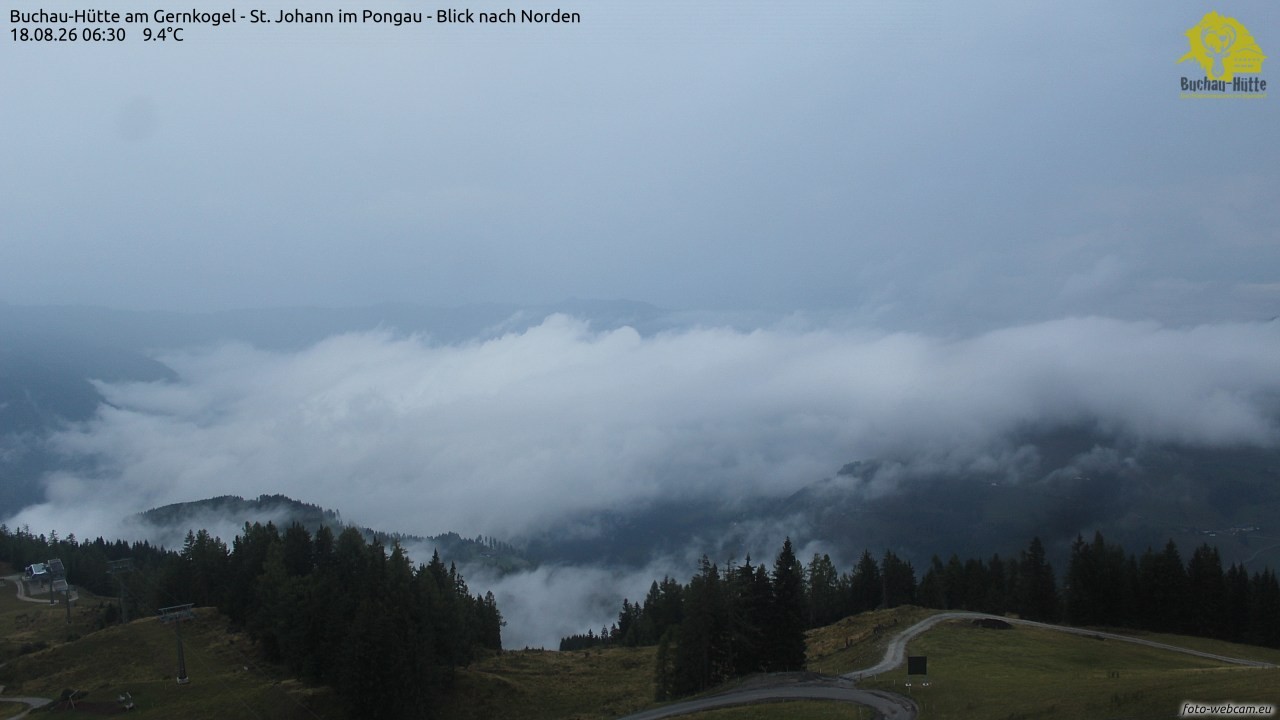 Archiv Foto Webcam Buchau-Hütte am Gernkogel - St. Johann