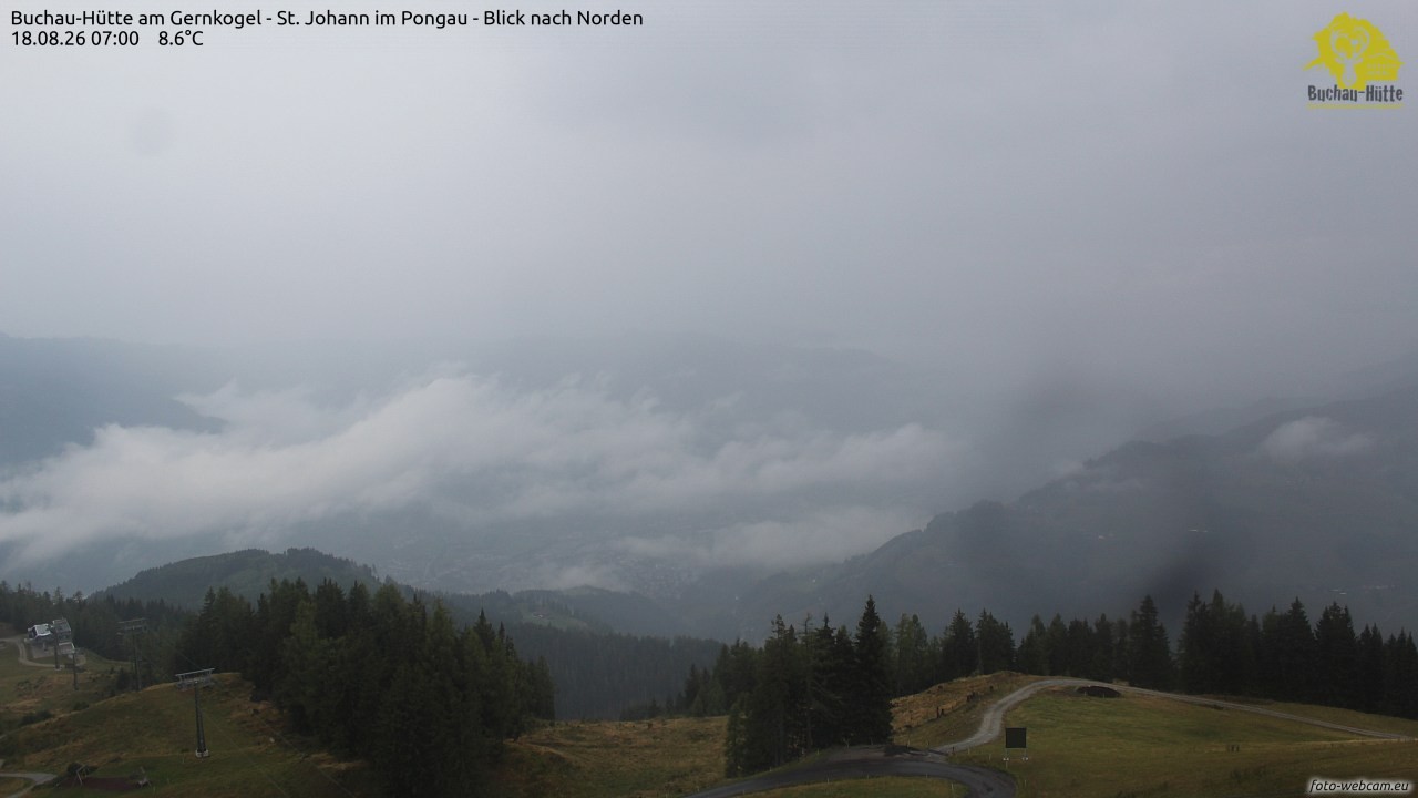 Archiv Foto Webcam Buchau-Hütte am Gernkogel - St. Johann
