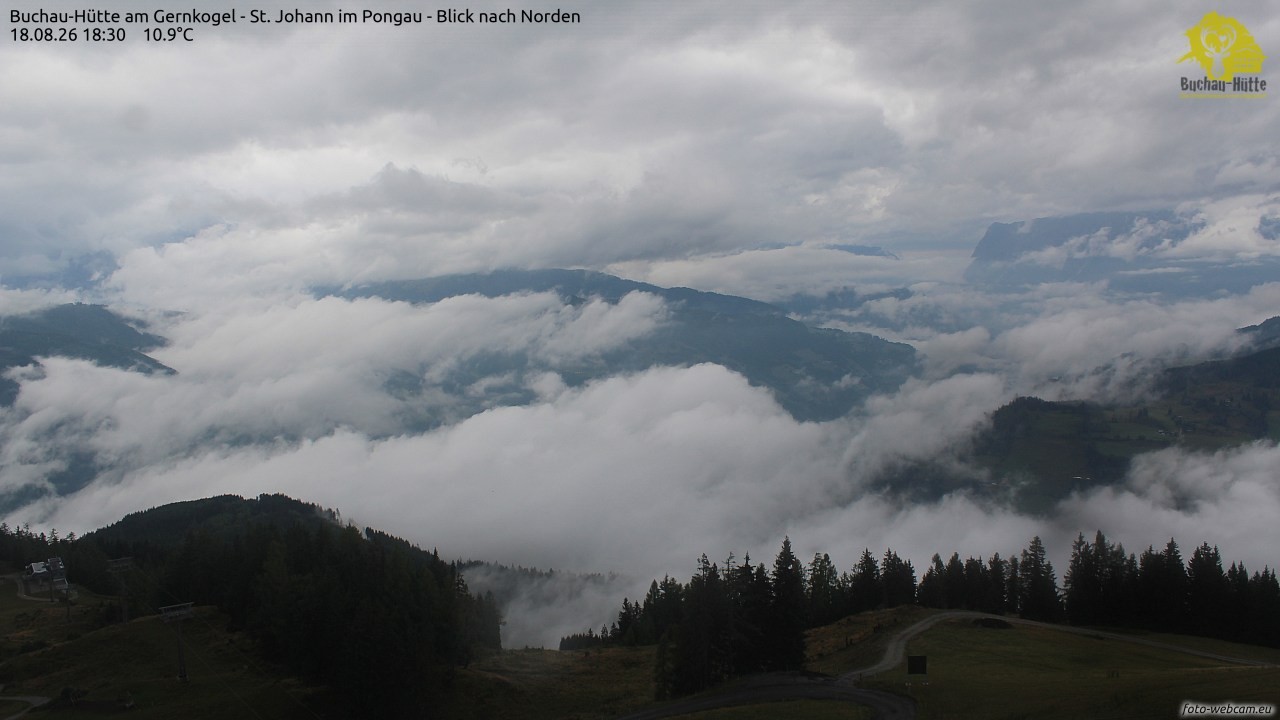 Archiv Foto Webcam Buchau-Hütte am Gernkogel - St. Johann