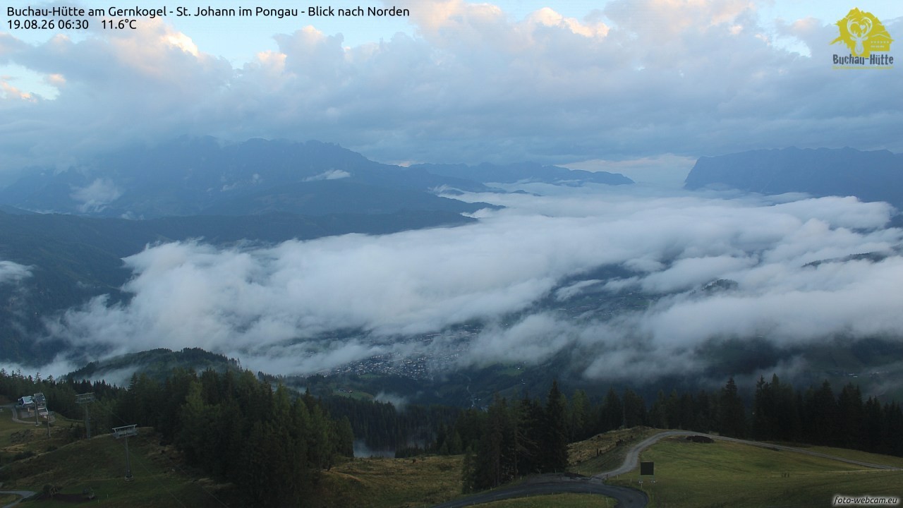 Archiv Foto Webcam Buchau-Hütte am Gernkogel - St. Johann