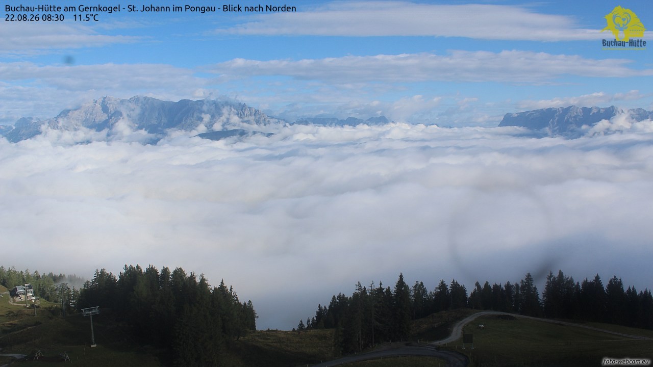 Archived image Webcam Gernkogel - View to the North