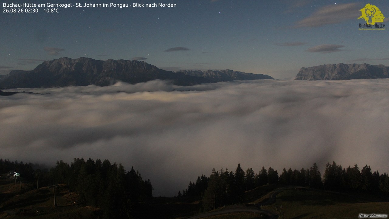 Archiv Foto Webcam Buchau-Hütte am Gernkogel - St. Johann