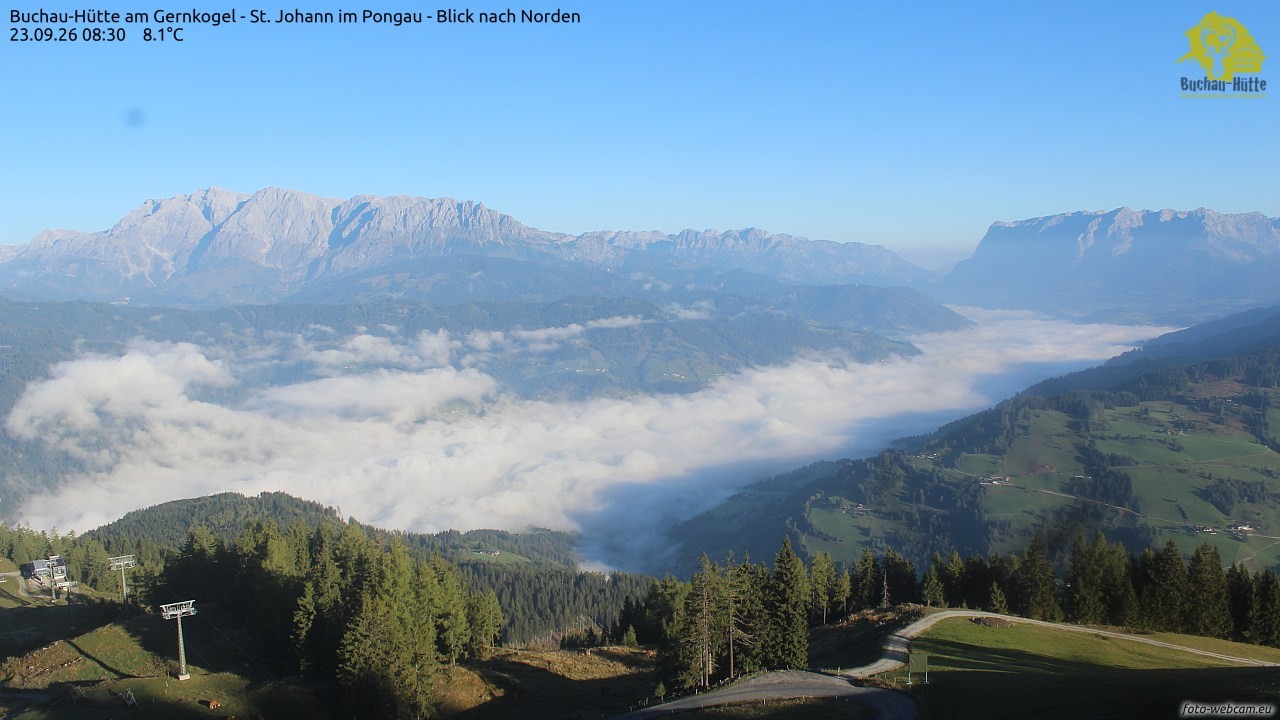 Archived image Webcam Gernkogel - View to the North