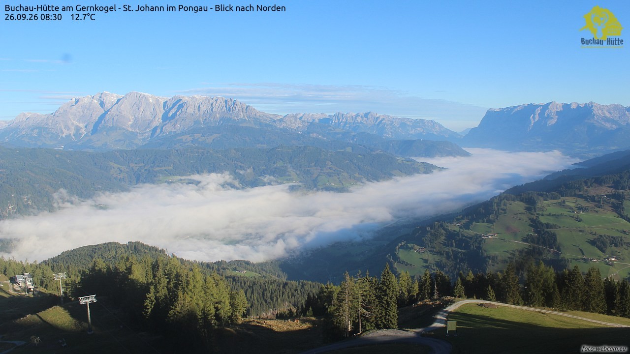 Archived image Webcam Gernkogel - View to the North