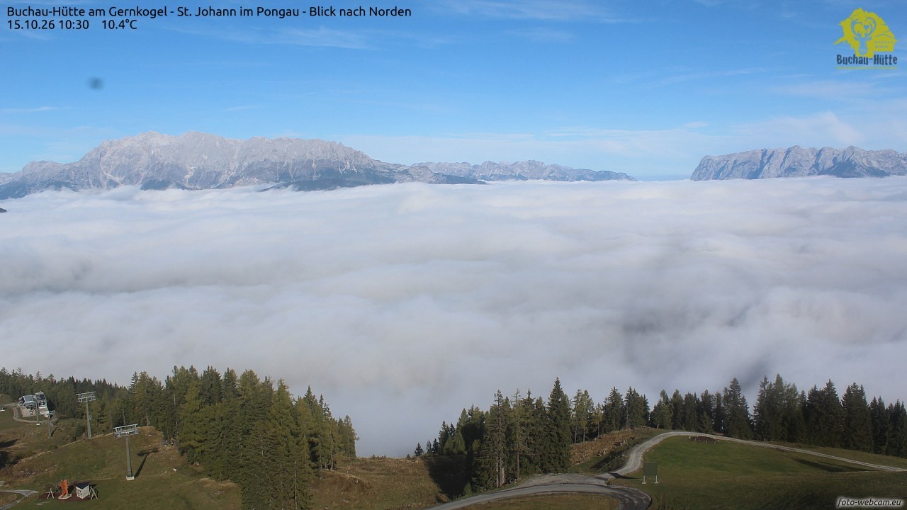 Archiv Foto Webcam Buchau-Hütte am Gernkogel - St. Johann