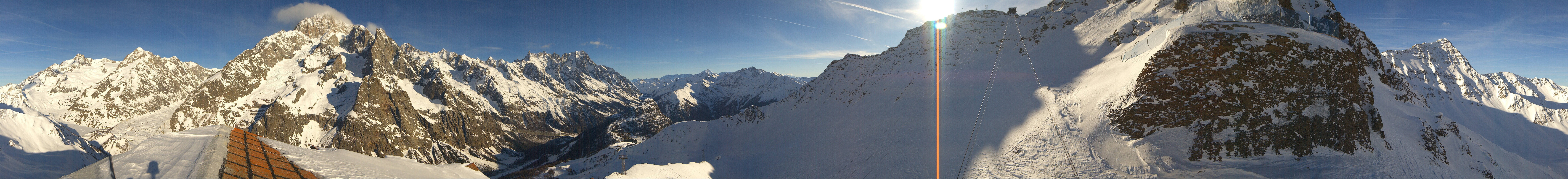 Archiv Foto Webcam ARP Aussichtsplattform Courmayeur