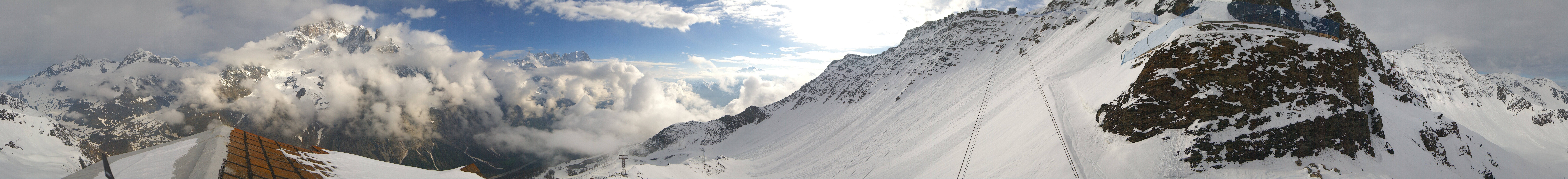 Archiv Foto Webcam ARP Aussichtsplattform Courmayeur