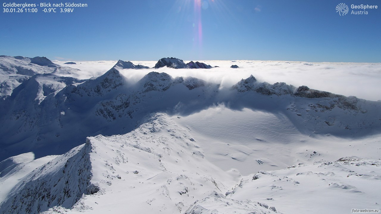 Archiv Foto Webcam Goldbergkees - Südost