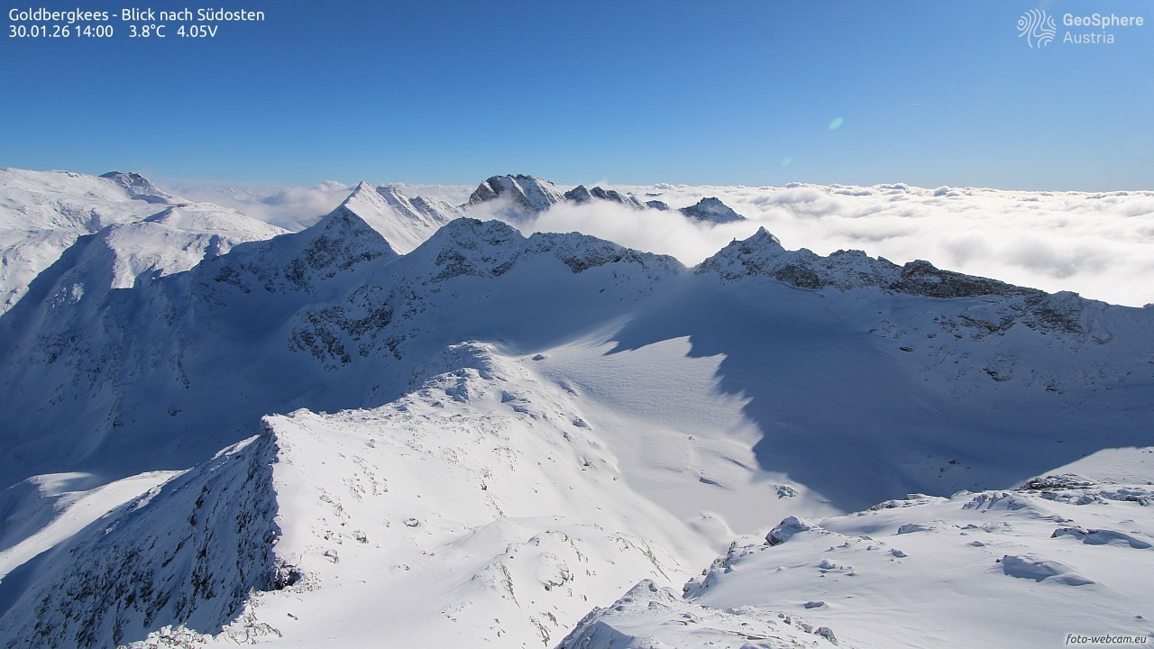 Archiv Foto Webcam Goldbergkees - Südost