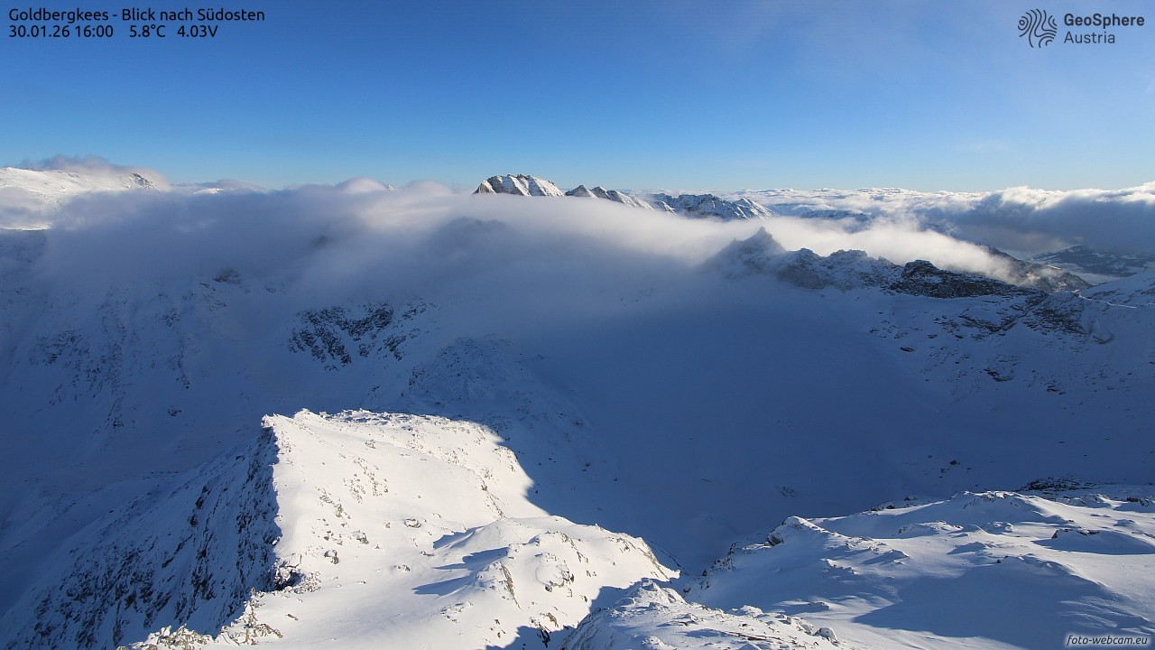 Archiv Foto Webcam Goldbergkees - Südost