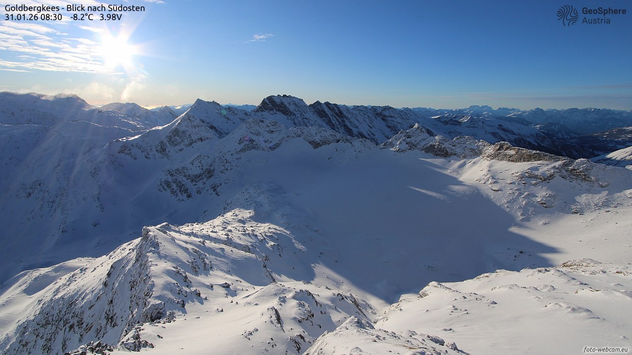Archiv Foto Webcam Goldbergkees - Südost