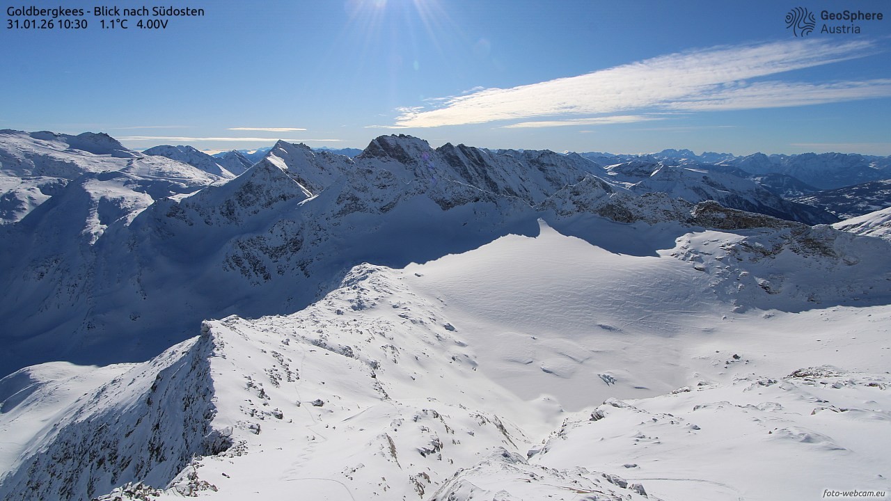 Archiv Foto Webcam Goldbergkees - Südost