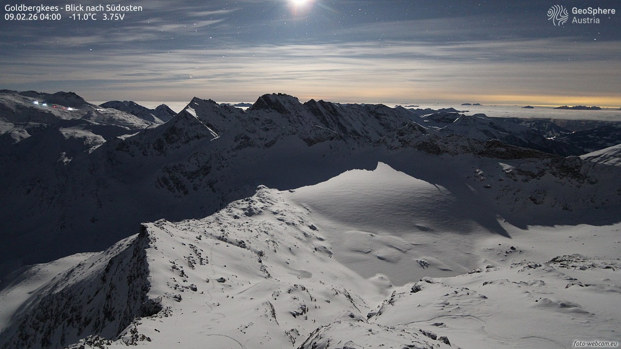 Archiv Foto Webcam Goldbergkees - Südost