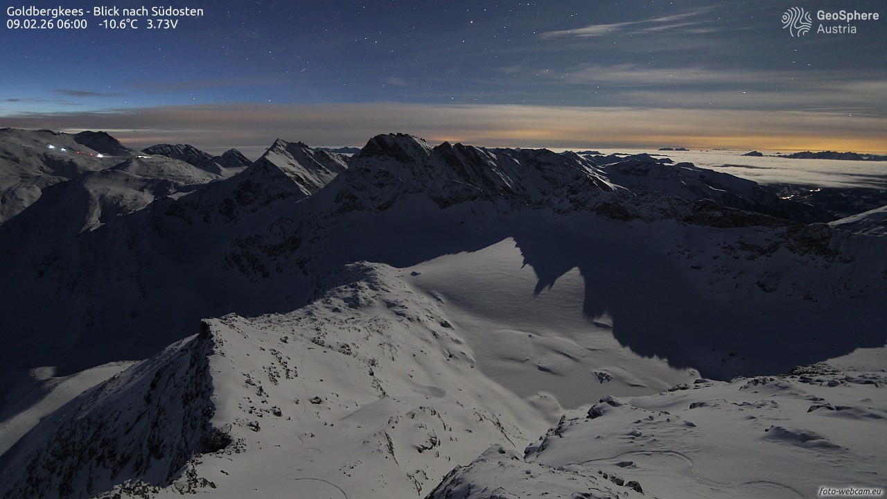 Archiv Foto Webcam Goldbergkees - Südost