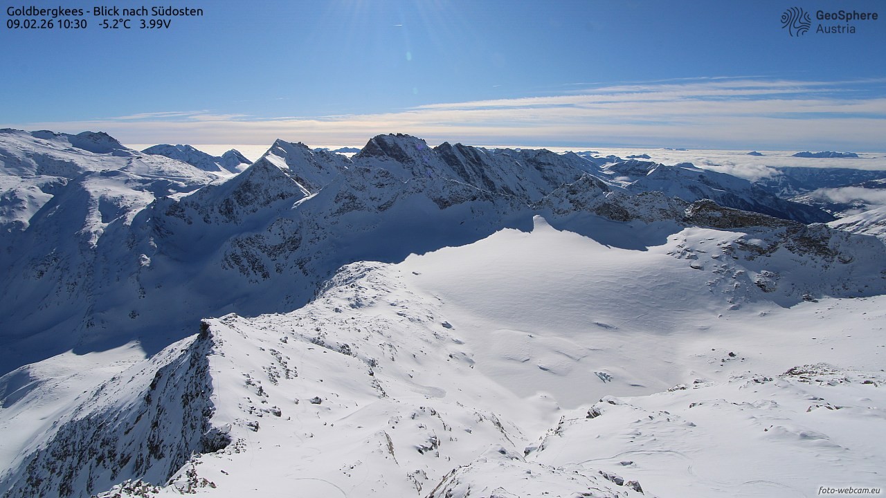 Archiv Foto Webcam Goldbergkees - Südost