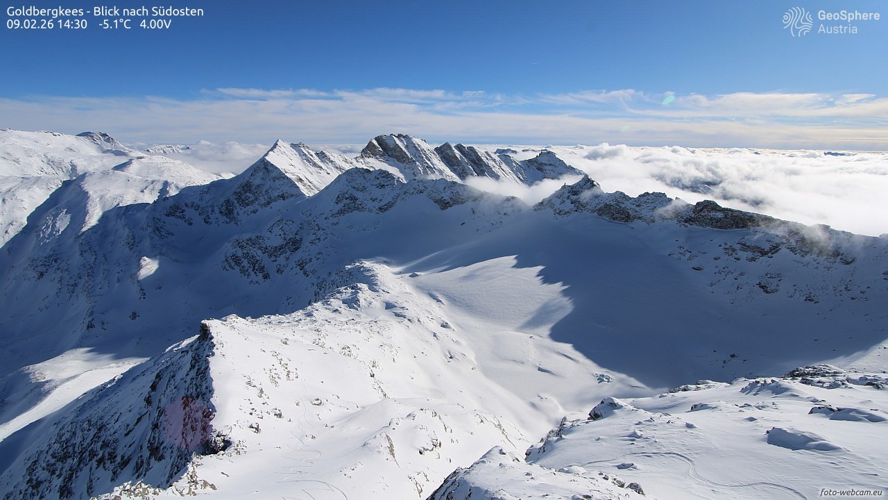 Archiv Foto Webcam Goldbergkees - Südost