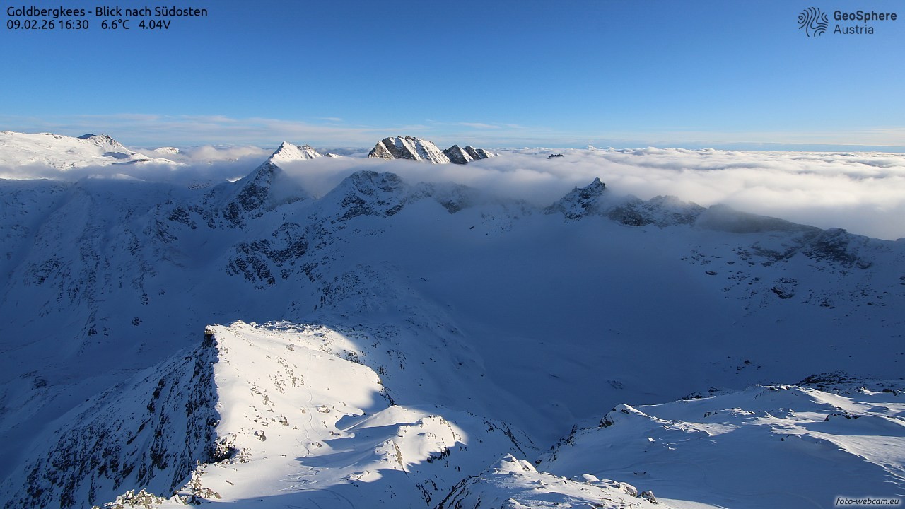 Archiv Foto Webcam Goldbergkees - Südost