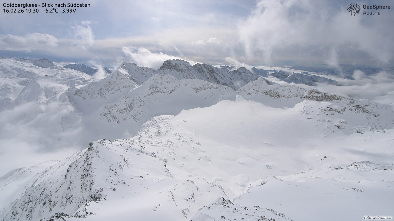 Archiv Foto Webcam Goldbergkees - Südost