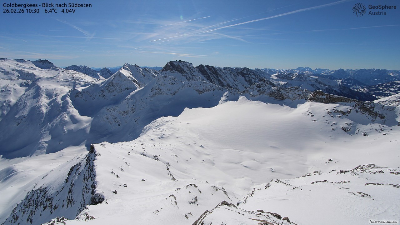 Archived image Webcam Goldbergkees - Southeast