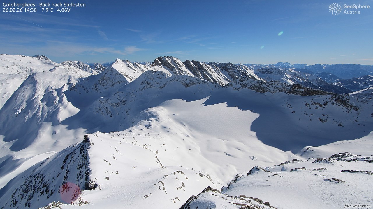 Archived image Webcam Goldbergkees - Southeast