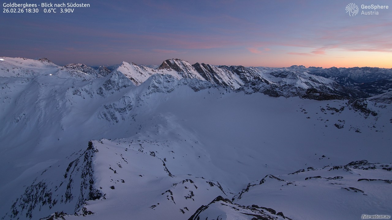 Archived image Webcam Goldbergkees - Southeast