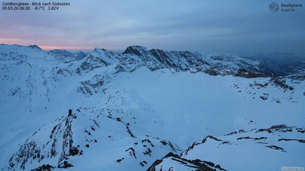 Archiv Foto Webcam Goldbergkees - Südost