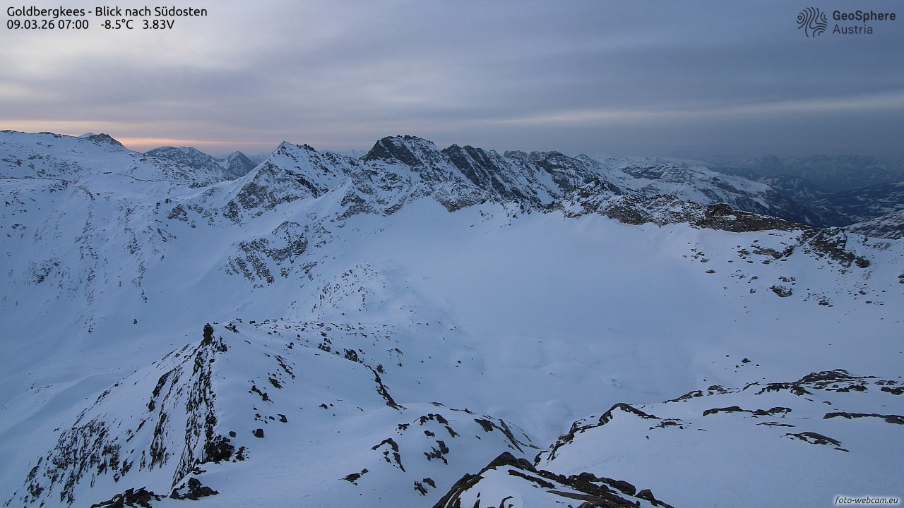 Archiv Foto Webcam Goldbergkees - Südost