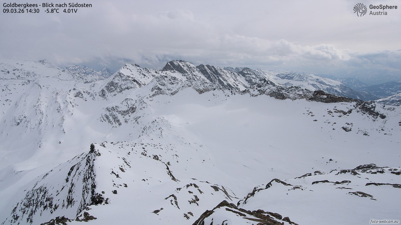 Archiv Foto Webcam Goldbergkees - Südost