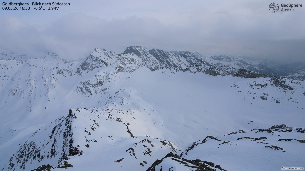 Archiv Foto Webcam Goldbergkees - Südost