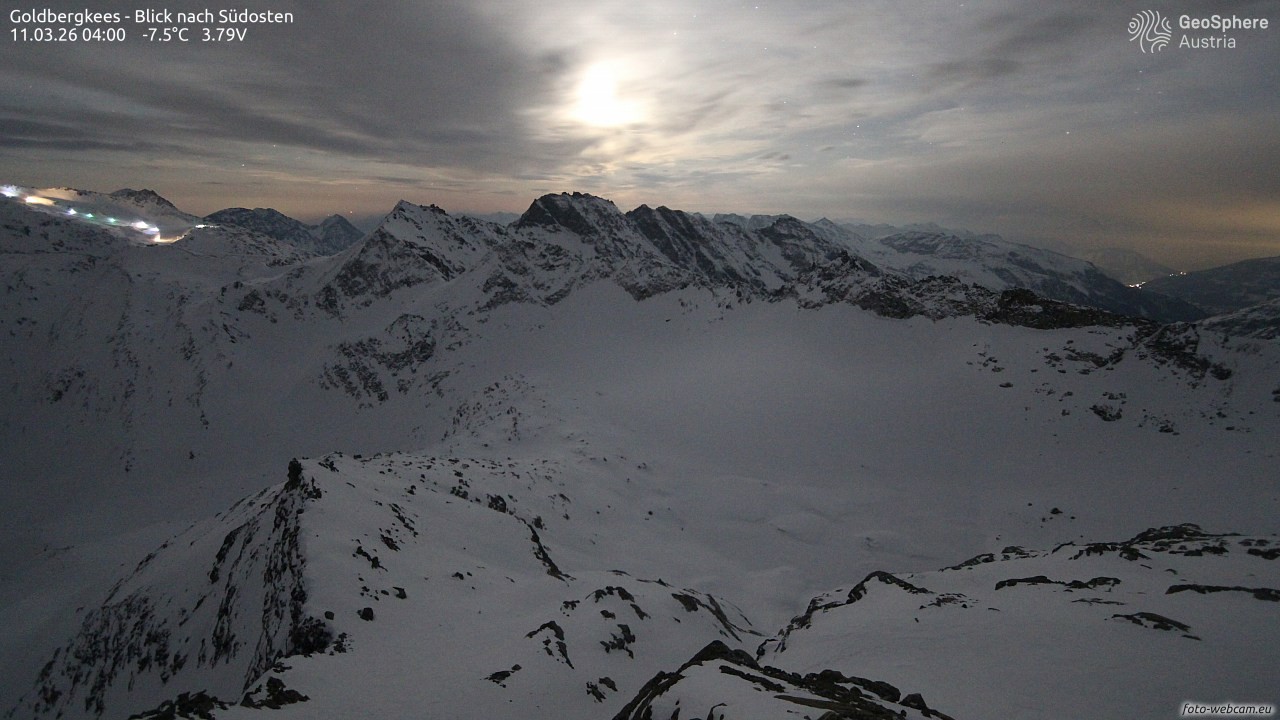 Archiv Foto Webcam Goldbergkees - Südost