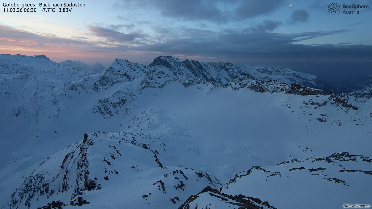 Archiv Foto Webcam Goldbergkees - Südost