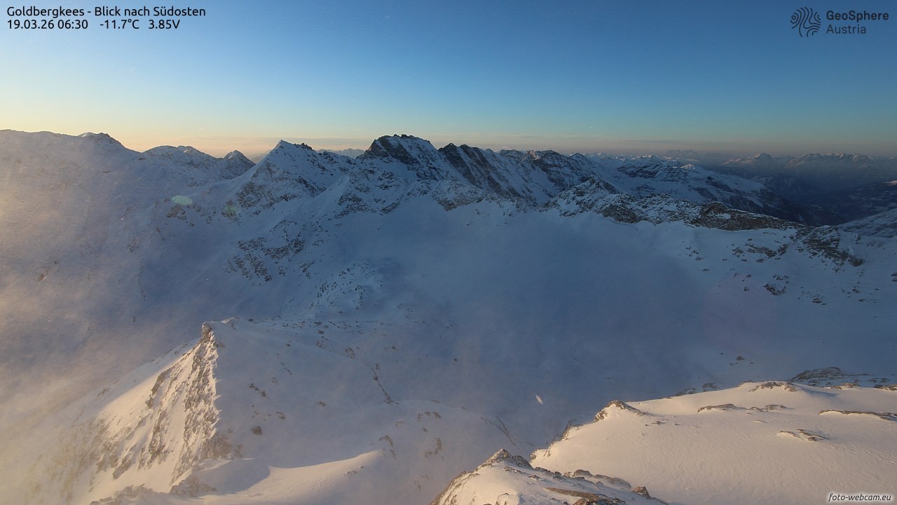 Archiv Foto Webcam Goldbergkees - Südost