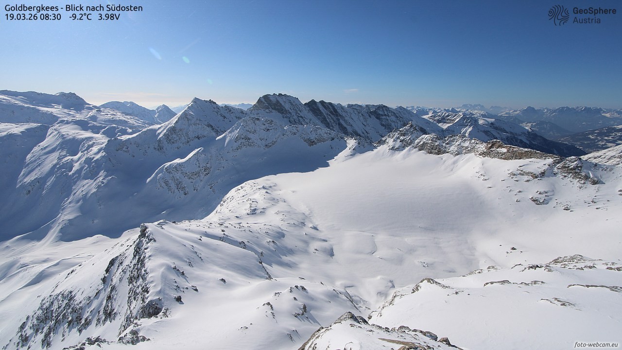 Archiv Foto Webcam Goldbergkees - Südost