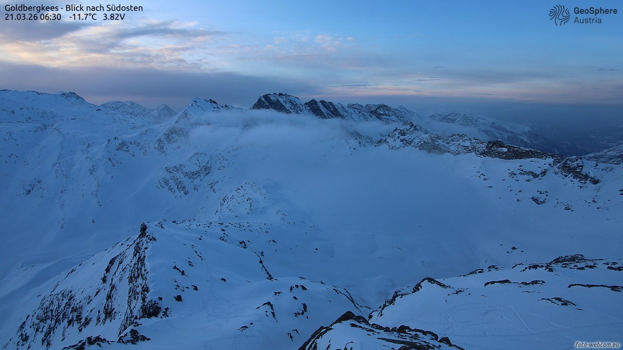Archiv Foto Webcam Goldbergkees - Südost